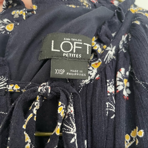 Loft Romper - Navy - Daisy Tie Floral Petite XXS (PXXS) *NWOT!* - Picture 5 of 6